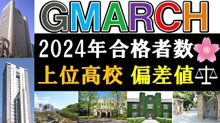 【GMARCH】合格者数 上位高校 偏差値比較 【2024年入試】