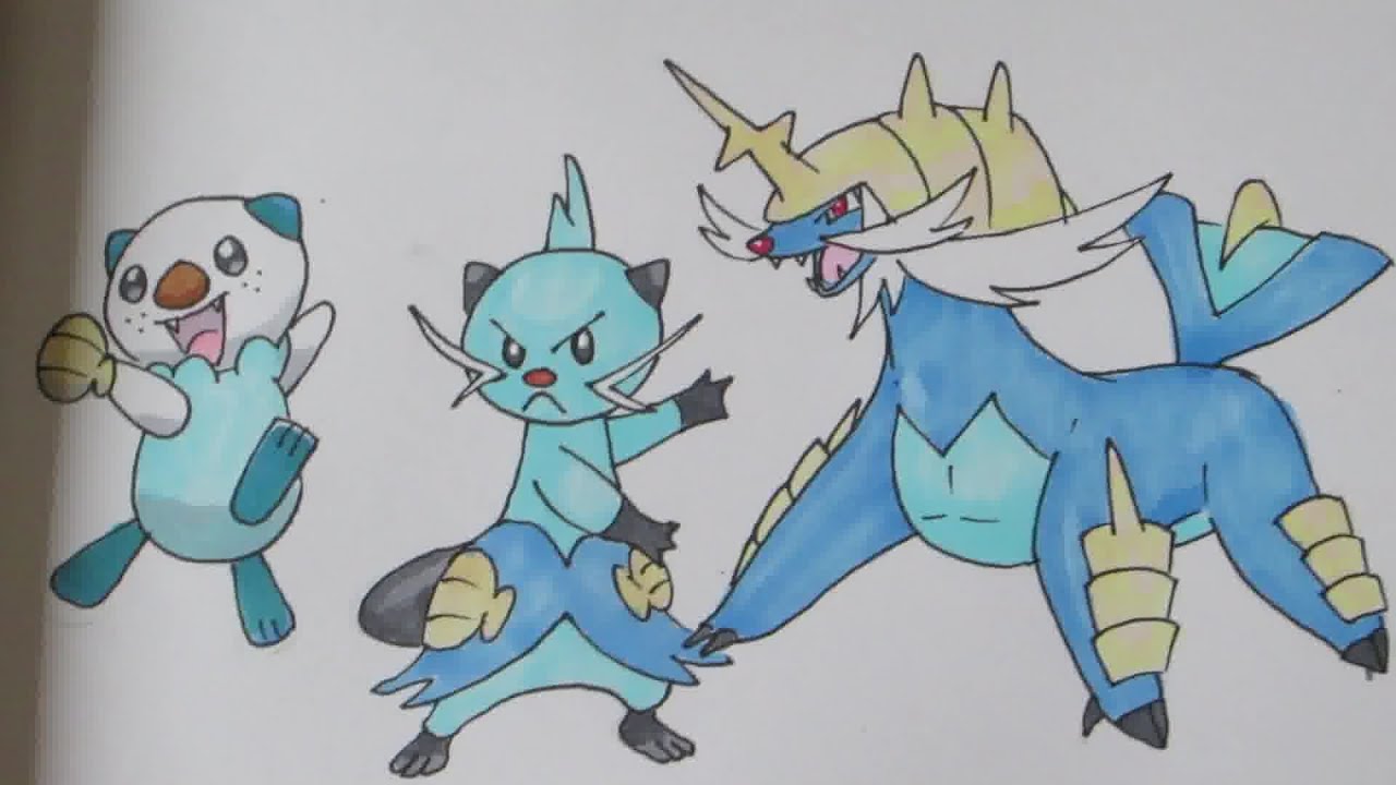 Oshawott Dewott And Samurott Pokemon Water Pokmon