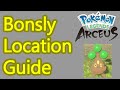 Pokemon Legends: Arceus Bonsly location guide, how to catch bonsly