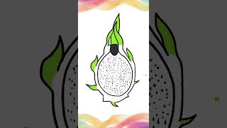 Draw a cute dragon fruit #cartoon #shorts #doodle #easydrawing #art #drawing #cute #illustration