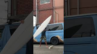 Surfboard rebuilding. OSUBERIリノベーションボード。