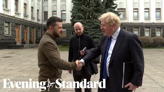 Boris Johnson meets with Ukraine's Zelensky in Kyiv