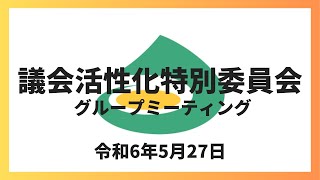 （令和6年5月27日）議会活性化特別委員会 グループミーティング