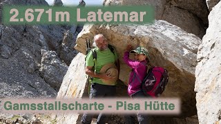 Südtirol Latemar Gamsstallscharte: spektakuläre Hochgebirgswanderung (2.671 m) zur Pisa Hütte