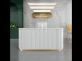 Morandi Colors Reception Counter for Beauty Spa Store (1~2.4m) in Wood Painting & Gold - M2 Retail