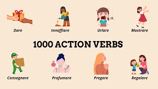 1000 Action Verbs | Common Action Verbs in Italian | Part 2 | With Picture & Quiz [ENG SUB]