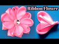 How to make beautiful ribbon flower || DIY: RIBBON EMBROIDERY FLOWERS CRAFT || Making ribbon flower