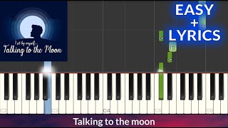Bruno Mars - Talking To The Moon EASY Piano Tutorial + Lyrics