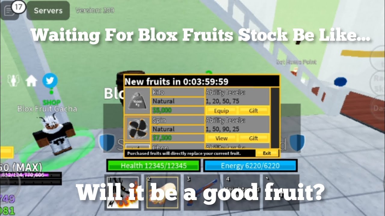 Waiting For Blox Fruits Stock Be Like... - YouTube