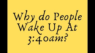 Why People Wake Up At 3:40 am?   Part 1  (#shorts)