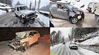 Live crash near Atal tunnel 😱 | Sliding cars in Black-Ice |  Sabko rescue karna pada