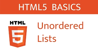 Unordered Lists // HTML5 Basics