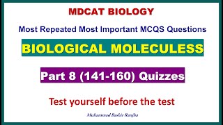 Biological Molecules MCQS Part-8 #mdcatbiology #mdcat2024 #biologicalmolecules #etea2024 #nums2024