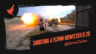 Shooting Heavy Artillery at DriveTank | 152mm Howitzer D-20