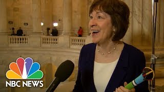 Senator Susan Collins Used A Talking Stick During Budget Negotiations | NBC News