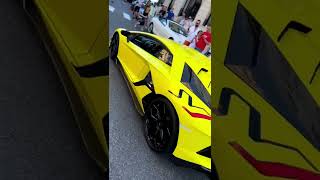 Yellow Lamborghini Avendator SVJ Parking In Monaco 🔥