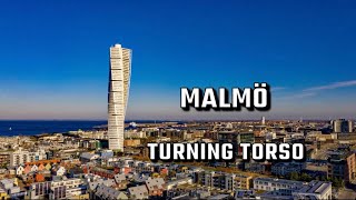 Malmo Sweden evening walk Turning Torso most expensive place to live 2025-01-20 winter