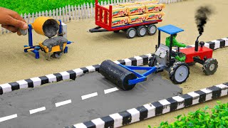 top most creative diy mini tractor works  | diy tractor trolley stuck in mud par