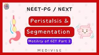 Peristalsis and Segmentation | Motility of GIT | NEET-PG / NExT
