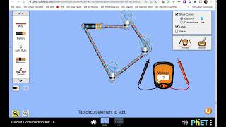Review of Circuits using Colorado PhET Simulation: Circuit Construction Kit DC