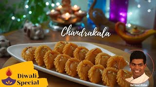 Chandrakala Recipe in Tamil | How to Make Chandrakala Diwali Sweet | CDK #341 | Chef Deena's Kitchen