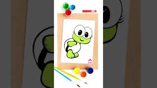 TURTLE Coloring Video | Easy Step-by-Step Tutorial for Kids