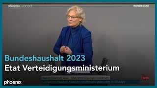 Bundestagsdebatte zum Haushalt 2023 für das Verteidigungsministerium am 23.11.22