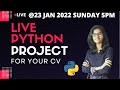 Live python project | Python Project for resume | learn python | python programming
