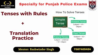 English   Tenses +  Translation | Rashwinder Singh | 7087405454