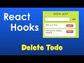 React Hooks - Todo Application - Delete a todo