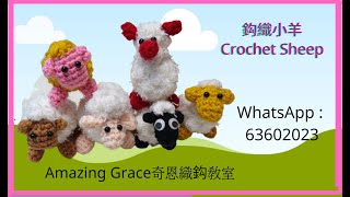 鈎織小羊Crochet Little sheep廣東話+中英字幕@Amazingrace奇恩織鈎教室;https://amazinggracecrochet.com;whatsapp:63602023