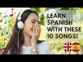 🎤 Learn Basic Spanish: 10 Easy Spanish Songs With Lyrics || English | Spanish