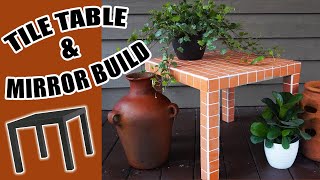 IKEA TILE TABLE & MIRROR HACK| Extreme Ikea Transformation