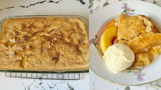 Fresh Peach Cobbler - Southern Peach Cobbler Recipe From Scratch - Ellen’s Homemade Delights 🍑