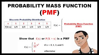 PROBABILITY MASS FUNCTION (PMF) || PROBABILITY AND STATISTICS