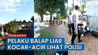 Detik-detik Polisi Bubarkan Aksi Balap Liar di Pekuburan Cina Makassar