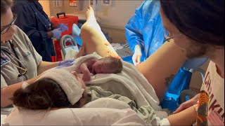 3 1/2 HOURS OF PUSHING + OFFICIAL RAW BIRTH VLOG- TUG OF WAR + DELIVERY OF BABY!