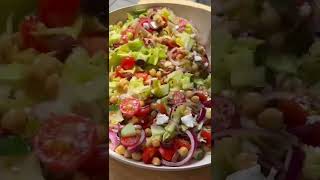 Vegan Greek Salad Jar #recipe #shorts #salad #cookingchannel #cooking #easyrecipe