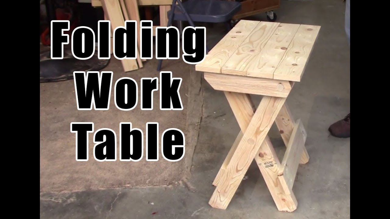 DIY How To Build A Folding Work Table - YouTube