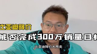 比亚迪带头降价，能否完成300万销量目标？