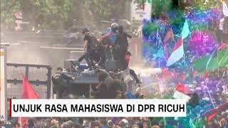 Momen Mencekam Saat Water Cannon-Mobil RAISA Polisi di Gedung DPR Dirusak Massa