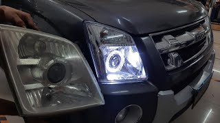 สว่างกว่า 10 เท่าไฟหน้าโปรเจคเตอร์ Super LED ISUZU d-max Platinum