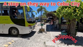 Bus from Bantayan Island to Cebu North bus terminal make a stop half way. Cebu Philippines