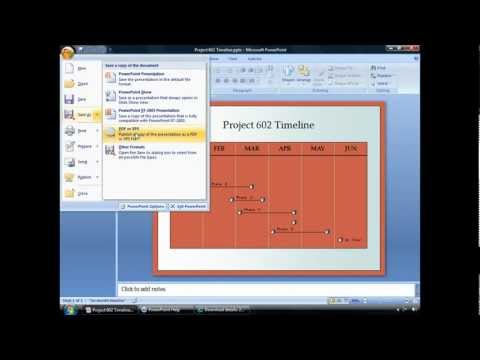Saving a PowerPoint Presentation as a PDF Saving a PowerPoint Presentation as a PDF