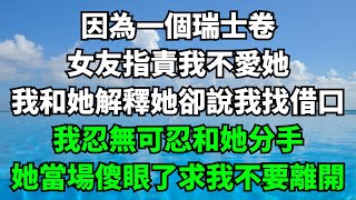 因為一個瑞士卷，女友指責我不愛她，我和她解釋她卻說我找借口，我忍無可忍和她分手，她當場傻眼了求我不要離開【故事簍子】#落日溫情#情感故事#花開富貴#深夜淺讀#家庭矛盾#爽文