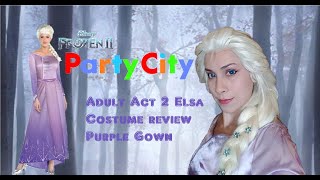 Elsa Frozen 2 Costume Review: Elsa Party City Adult Act I Light Purple Dress