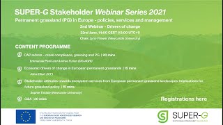 SUPER-G Stakeholder Webinar Series 2021 - 2nd Webinar June 22