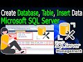 How to Create Database, Table, and Insert Data in SQL Server 2022 | Windows 10/11