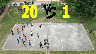 1 Chấp 20 Thử Thách Bóng Chuyền  | 1 vs 20 Volleyball Challenge