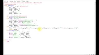 Python - employee class using Constructor and Destructor